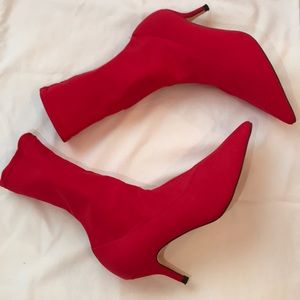 Zara Kitten Heel Stretch Ankle Boots